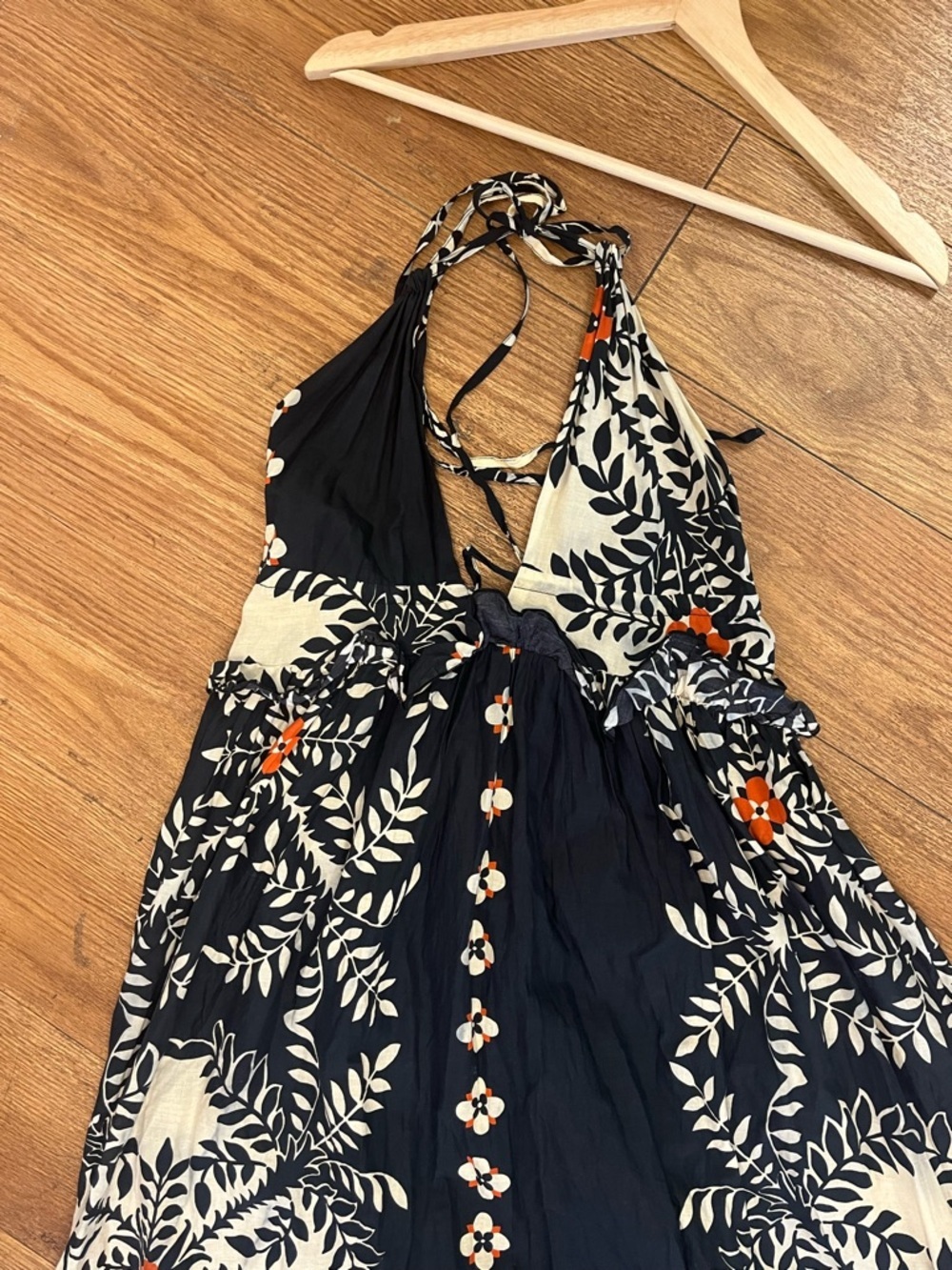 Chepé 100% cotton Boho halter neck open back dress- Medium - Picture 2 of 14